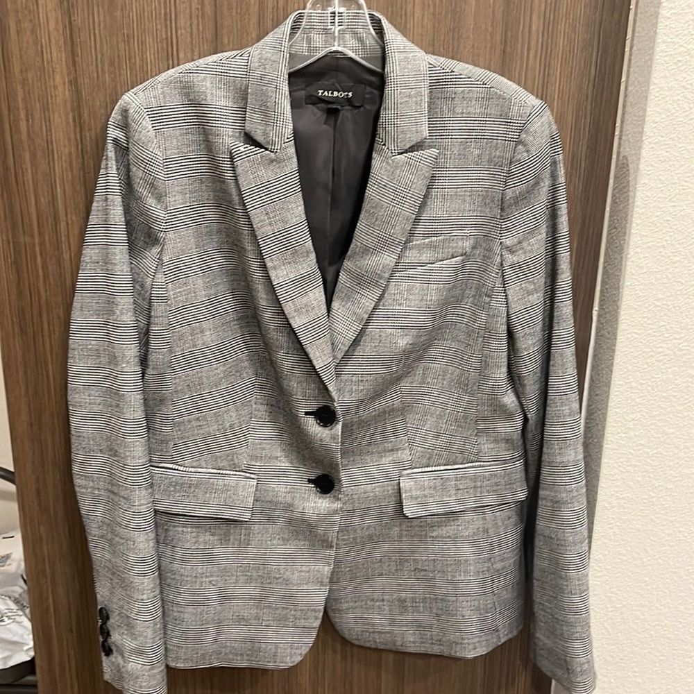 Talbots Houndstooth Blazer Size 6
